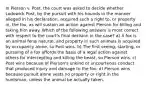 In Pierson v. Post, the court was asked to decide whether Lodowick Post, by the pursuit with his hounds in the manner alleged in his declaration, acquired such a right to, or property in, the fox, as will sustain an action against Pierson for killing and taking him away. Which of the following answers is most correct with respect to the court's final decision in the case? a) A fox is an animal feræ naturæ, and property in such animals is acquired by occupancy alone, so Post wins. b) The first seeing, starting, or pursuing of a fox affords the basis of a legal action against others for intercepting and killing the beast, so Pierson wins. c) Post wins because of Pierson's unkind or uncourteous conduct that produced injury and damage to the fox. d) Pierson wins because pursuit alone vests no property or right in the huntsman; unless the animal be actually taken.