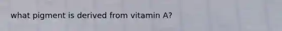 what pigment is derived from vitamin A?