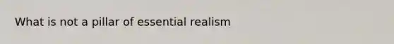 What is not a pillar of essential realism