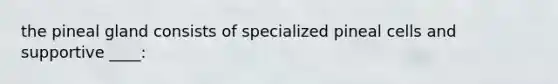 the pineal gland consists of specialized pineal cells and supportive ____: