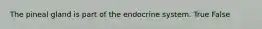 The pineal gland is part of the endocrine system. True False