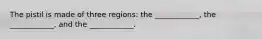 The pistil is made of three regions: the ____________, the ____________, and the ____________.