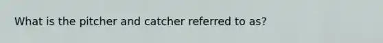 What is the pitcher and catcher referred to as?