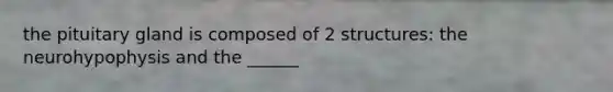 the pituitary gland is composed of 2 structures: the neurohypophysis and the ______