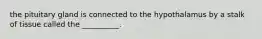 the pituitary gland is connected to the hypothalamus by a stalk of tissue called the __________.