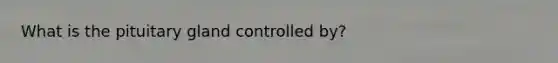 What is the pituitary gland controlled by?