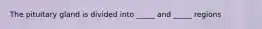 The pituitary gland is divided into _____ and _____ regions