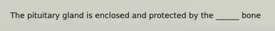 The pituitary gland is enclosed and protected by the ______ bone