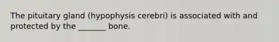 The pituitary gland (hypophysis cerebri) is associated with and protected by the _______ bone.