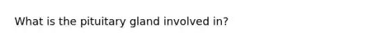 What is the pituitary gland involved in?