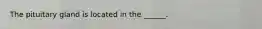 The pituitary gland is located in the ______.