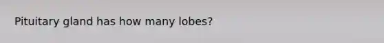 Pituitary gland has how many lobes?