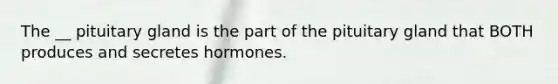 The __ pituitary gland is the part of the pituitary gland that BOTH produces and secretes hormones.