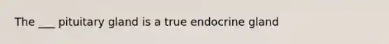 The ___ pituitary gland is a true endocrine gland