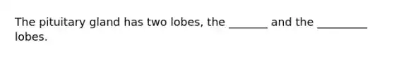 The pituitary gland has two lobes, the _______ and the _________ lobes.