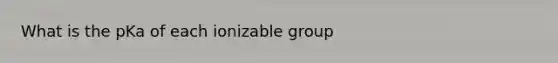 What is the pKa of each ionizable group