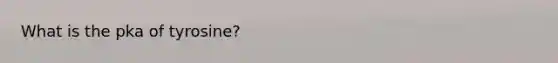What is the pka of tyrosine?