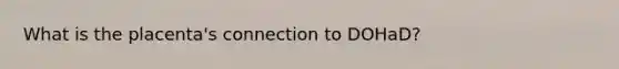 What is the placenta's connection to DOHaD?