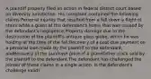 A plaintiff properly filed an action in federal district court based on diversity jurisdiction. His complaint contained the following claims:Personal injuries that resulted from a fall down a flight of stairs while a guest at the defendant's home that was caused by the defendant's negligence;Property damage due to the destruction of the plaintiff's antique glass globe, which he was holding at the time of the fall;Recovery of a past-due payment on a personal loan made by the plaintiff to the defendant; andRecovery of the purchase price of a grandfather clock sold by the plaintiff to the defendant.The defendant has challenged the joinder of these claims in a single action. Is the defendant's challenge valid?