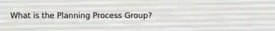 What is the Planning Process Group?