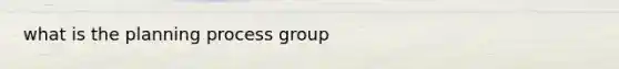 what is the planning process group