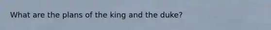 What are the plans of the king and the duke?