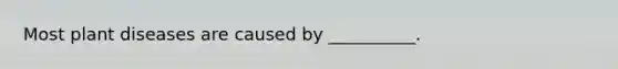 Most plant diseases are caused by __________.