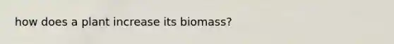 how does a plant increase its biomass?