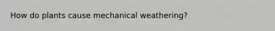 How do plants cause mechanical weathering?