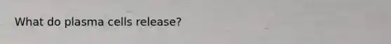 What do plasma cells release?
