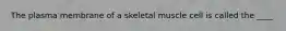 The plasma membrane of a skeletal muscle cell is called the ____