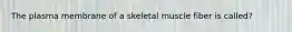 The plasma membrane of a skeletal muscle fiber is called?