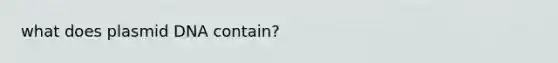 what does plasmid DNA contain?