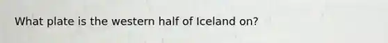 What plate is the western half of Iceland on?