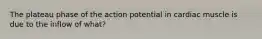 The plateau phase of the action potential in cardiac muscle is due to the inflow of what?