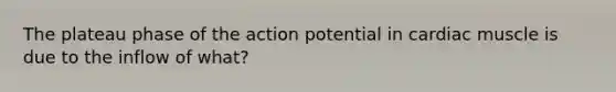 The plateau phase of the action potential in cardiac muscle is due to the inflow of what?