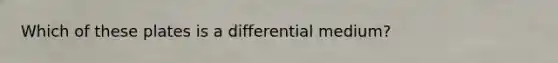 Which of these plates is a differential medium?