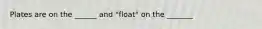 Plates are on the ______ and "float" on the _______