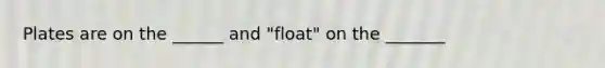 Plates are on the ______ and "float" on the _______