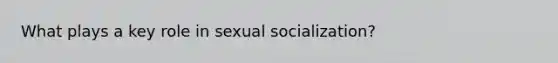 What plays a key role in sexual socialization?