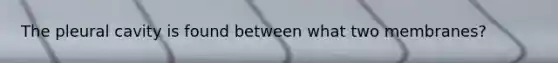 The pleural cavity is found between what two membranes?