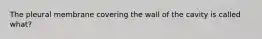 The pleural membrane covering the wall of the cavity is called what?