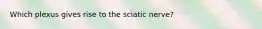 Which plexus gives rise to the sciatic nerve?