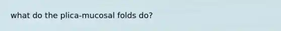 what do the plica-mucosal folds do?