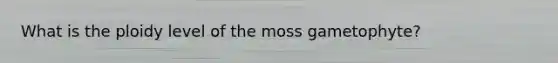 What is the ploidy level of the moss gametophyte?