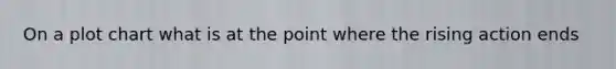 On a plot chart what is at the point where the rising action ends