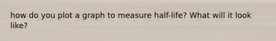 how do you plot a graph to measure half-life? What will it look like?