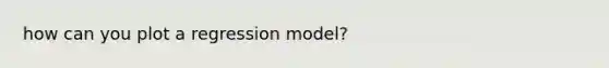 how can you plot a regression model?