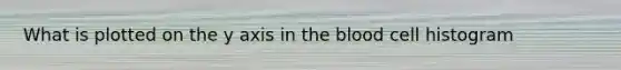 What is plotted on the y axis in the blood cell histogram