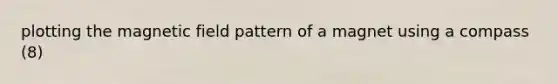 plotting the magnetic field pattern of a magnet using a compass (8)